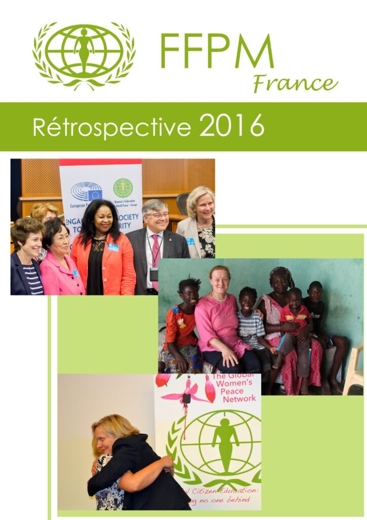 Activités 2026 Fédération des Femmes pour la Paix Mondiale
